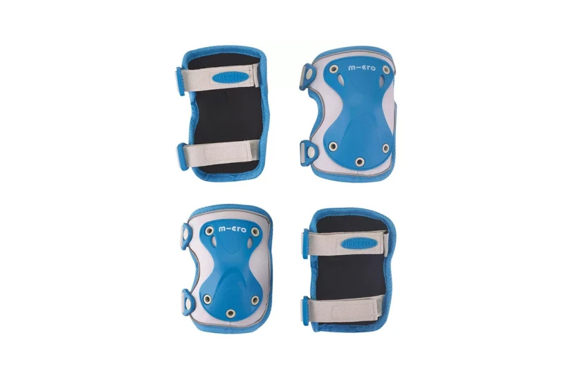 Micro Knee-Elbow Pads Reflective Σετ Προστατευτικών Γαλάζιο Small