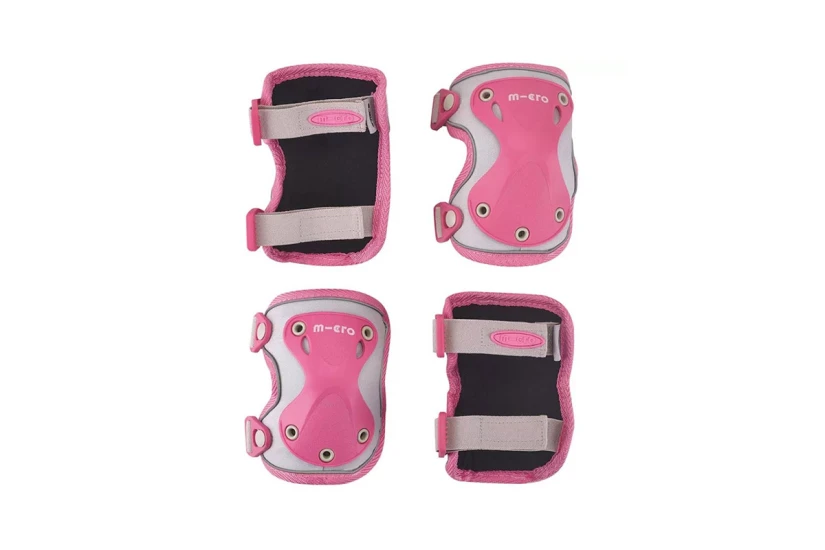 Micro Knee-Elbow Pads Reflective Σετ Προστατευτικών Ροζ Small
