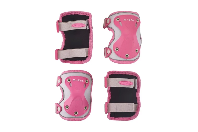 Micro Knee-Elbow Pads Reflective Σετ Προστατευτικών Ροζ Medium