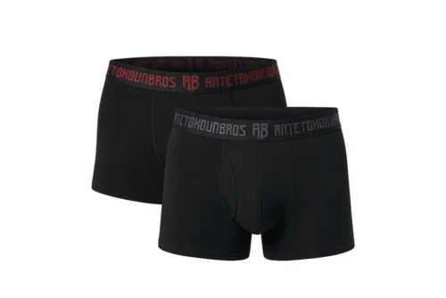 Antetokounbros Underwear Εσώρουχο Boxer Ανδρικό 2 - Τεμάχια (ACJD352001 BLACK-BLACK)