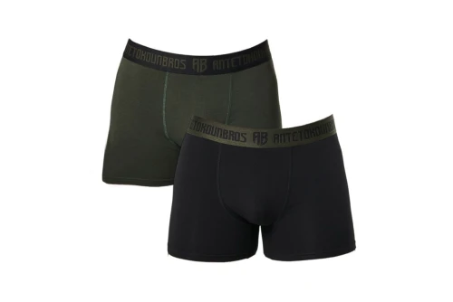 Antetokounbros Underwear Εσώρουχο Boxer Ανδρικό 2 - Τεμάχια (ACJD352001 BLACK-CHAKI)