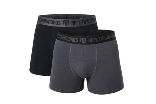 Antetokounbros Εσώρουχο Boxer Ανδρικό 2 - Τεμάχια (ACJD352001 BLACK-GREY)