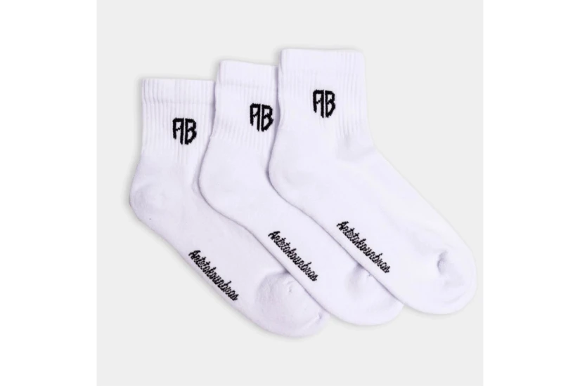 Antetokounbros Ab Logo Κάλτσες Κοντές 3 Ζευγάρια (ACMS352005 100)