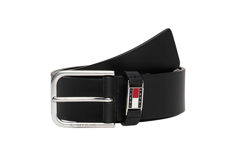 Tommy Jeans Scanton Leather Ανδρική Casual Ζώνη Μαύρη