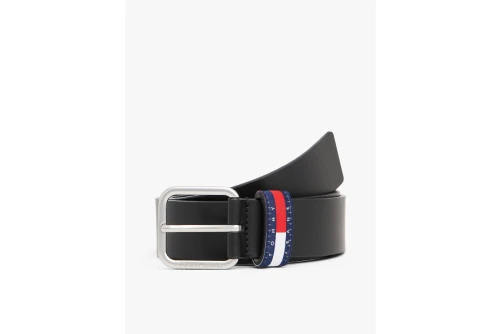 Tommy Jeans Ryan Logo Keeper Leather Ζώνη Casual (AM0AM13688 BDS)