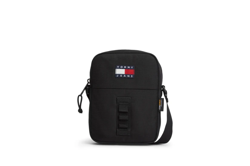 Tommy Jeans Logo Ripstop Τσαντάκι Χιαστί - Ώμου Μαύρο 2L