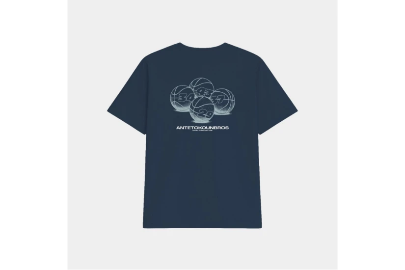 AntetokounBros Roots Basketball Παιδικό Κοντομάνικο T-Shirt Μπλε Σκούρο