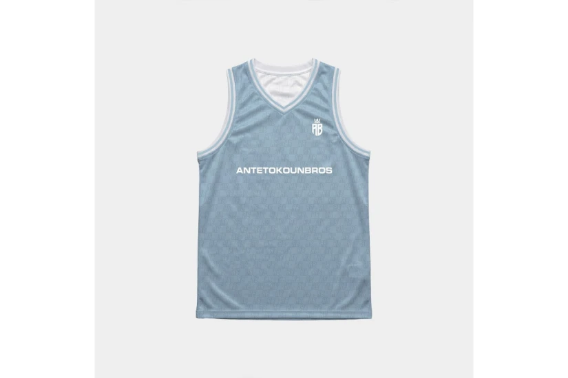 AntetokounBros Basketball Jersey Παιδική Αμάνικη Μπλούζα Σιέλ
