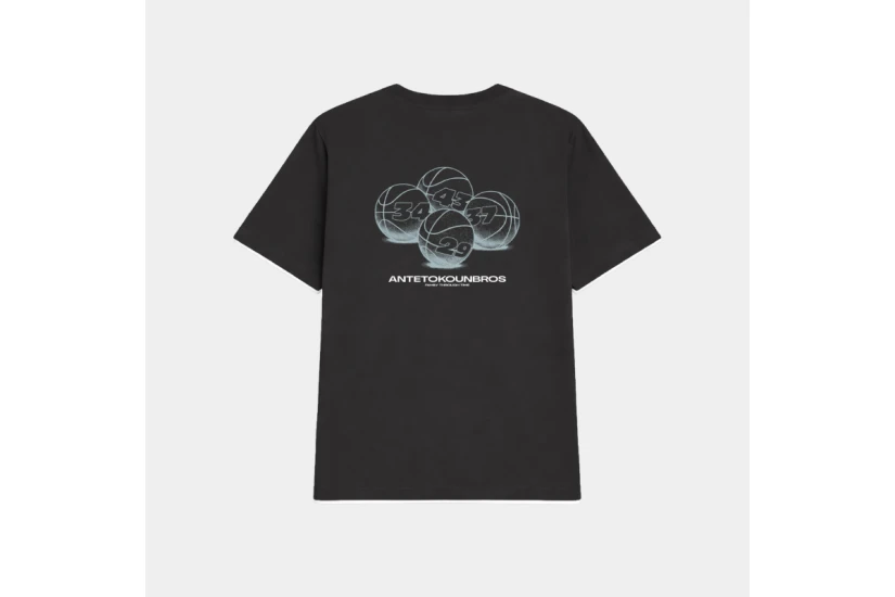 AntetokounBros Full Court Ανδρικό Κοντομάνικο T-Shirt Μαύρο