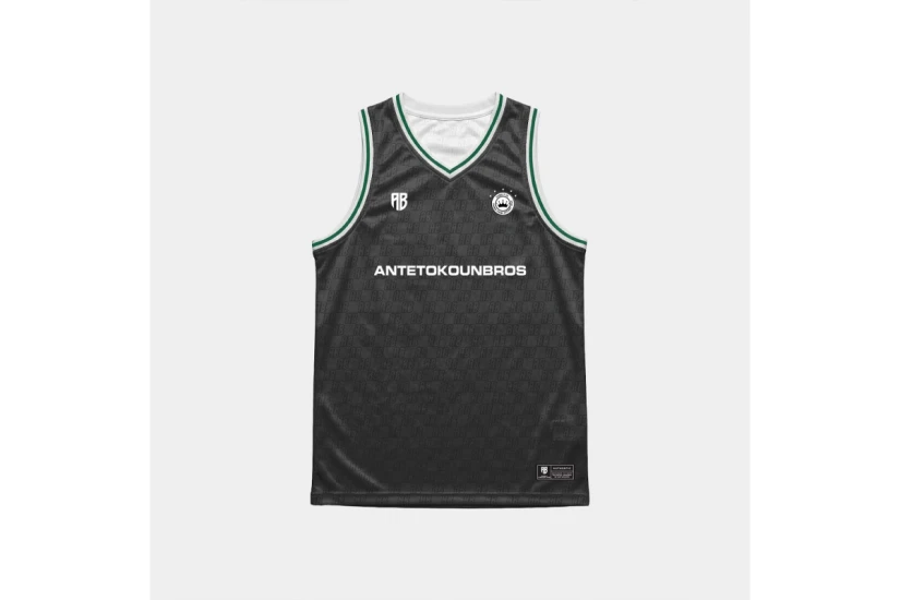 AntetokounBros Basketball Jersey Ανδρική Αμάνικη Μπλούζα Μαύρη, Λευκή, Πράσινη