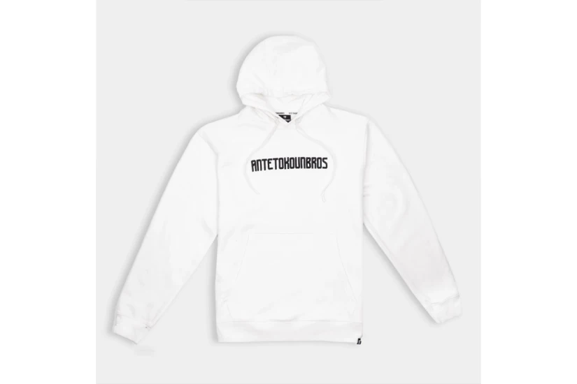 AntetokounBros Baseline Unisex Φούτερ με Κουκούλα Λευκό