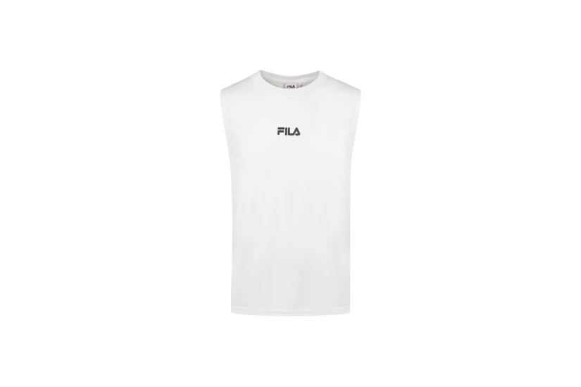 Fila Ανδρική Αμάνικη Μπλούζα Λευκή