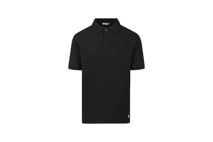 Fila Ανδρική Κοντομάνικη Μπλούζα Polo Μαύρη