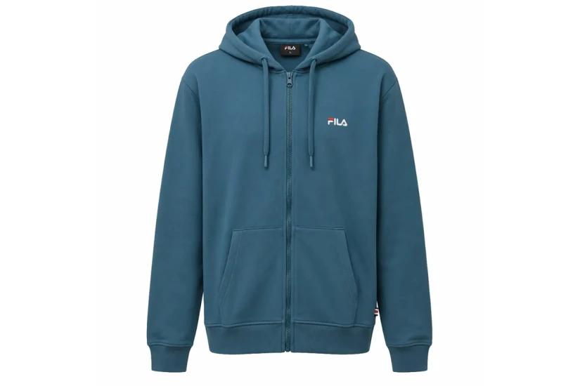 Fila Firox Brushed Fleece Ανδρική Βαμβακερή Ζακέτα Πετρόλ