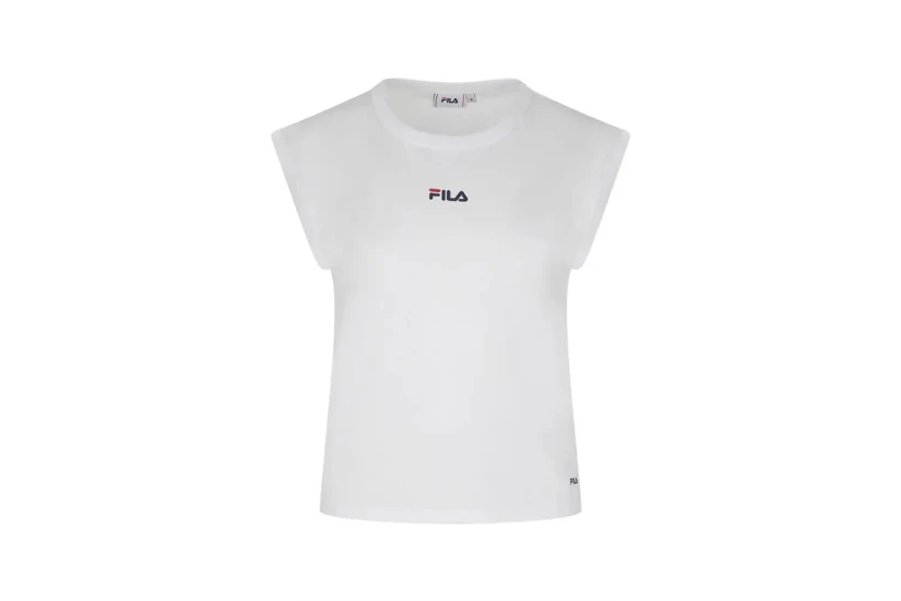Fila Γυναικεία Αμάνικη Μπλούζα Λευκή