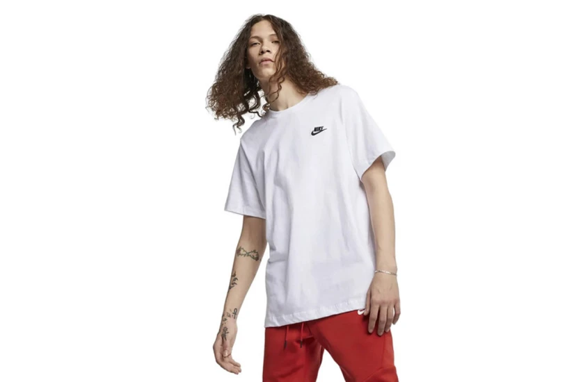 Nike Sportswear Club Ανδρικό Κοντομάνικο T-Shirt Λευκό