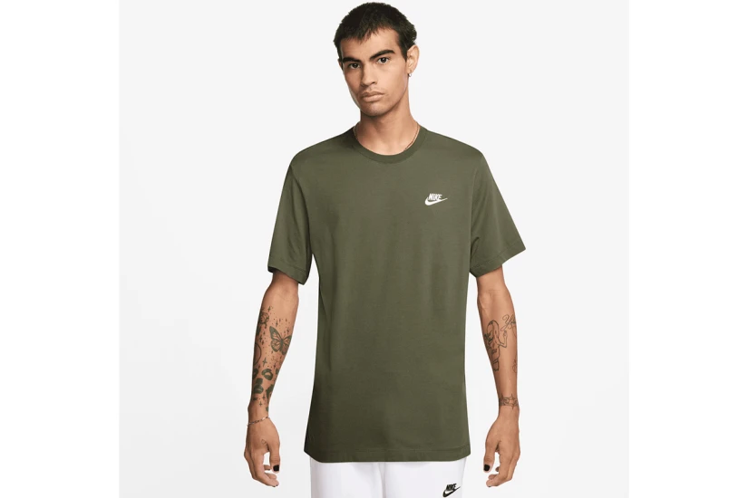 Nike Sportswear Club Ανδρικό Κοντομάνικο T-Shirt Χακί