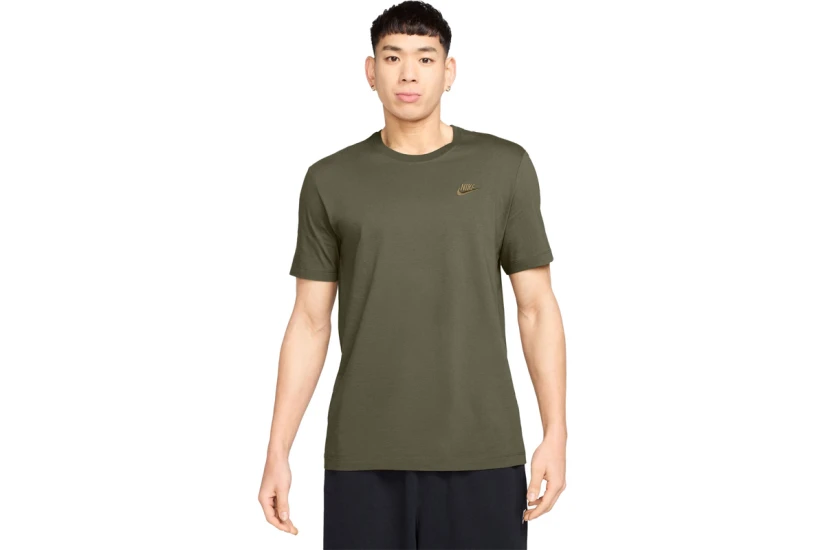 Nike Sportswear Club Ανδρικό Κοντομάνικο T-Shirt Λαδί