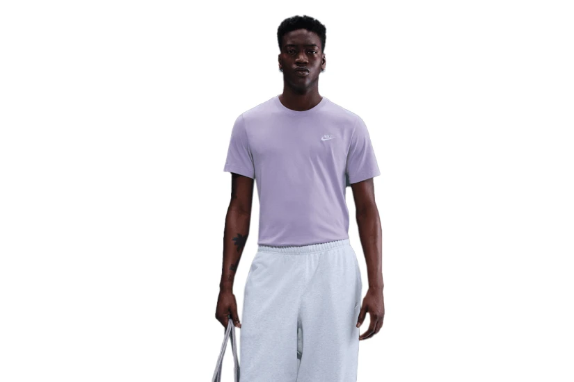 Nike Sportswear Club Ανδρικό Κοντομάνικο T-Shirt Λιλά