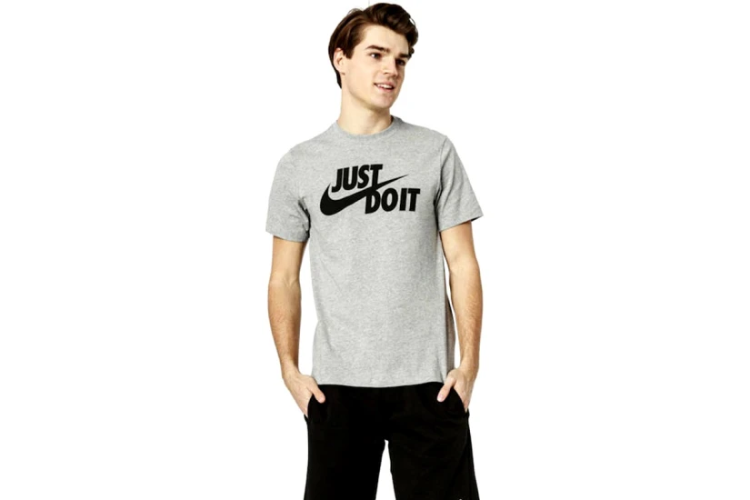 Nike Ανδρικό Κοντομάνικο T-Shirt Γκρι (AR5006 063)