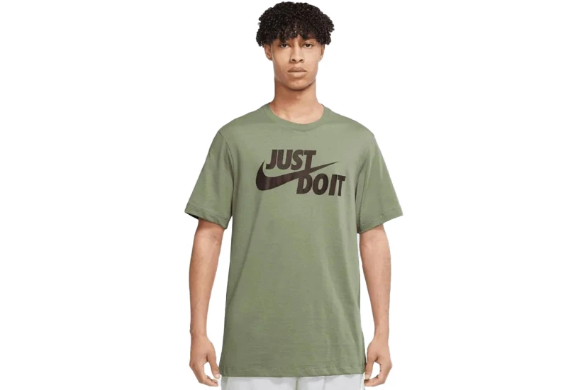 Nike Just Do It Swoosh Ανδρικό Κοντομάνικο T-Shirt Χακί