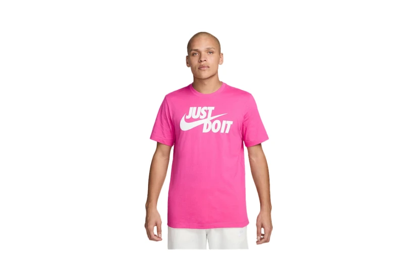 Nike Just Do It Swoosh Ανδρικό Κοντομάνικο T-Shirt Φούξια