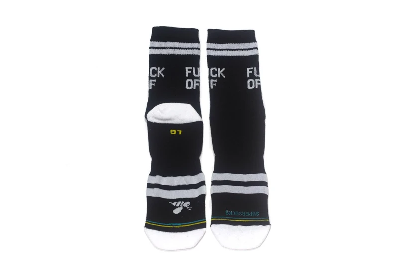 Bee Unusual Fck Off Κάλτσες Ψηλές 1 Ζευγάρι (AS-19410 BLACK)