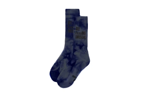 Bee Unusual Bee Fxxxing Unusual Tie Dye Issue Κάλτσες Ψηλές 1 Ζευγάρι (AS-210534 GRAY BLUE)