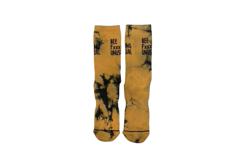 Bee Unusual Bee FxxxING Unusual Tie Dye Κάλτσες μέχρι τη Γάμπα