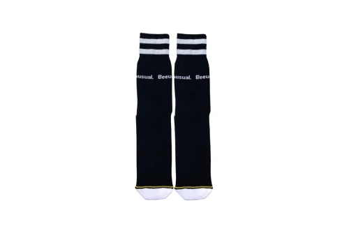 Bee Unusual Cushion Solid Crew Κάλτσες Ψηλές 1 Ζευγάρι (AS-225225 BLACK)