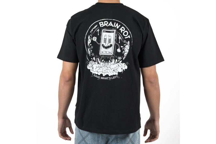 Bee Unusual Brain Rot Ανδρικό Κοντομάνικο T-Shirt Μαύρο