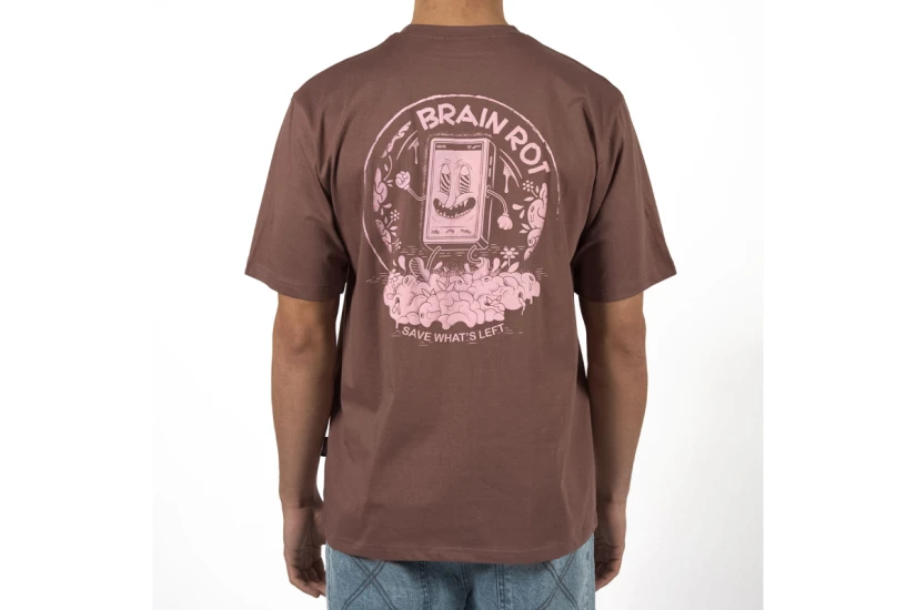 Bee Unusual Brain Rot Ανδρικό Κοντομάνικο T-Shirt Καφέ