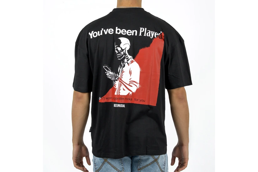 Bee Unusual Youve Played Ανδρικό Κοντομάνικο T-Shirt Μαύρο, Κόκκινο, Λευκό