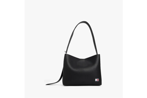 Tommy Jeans Logo Plaque Hobo Τσάντα Ώμου - Χειρός (AW0AW17871 BDS)