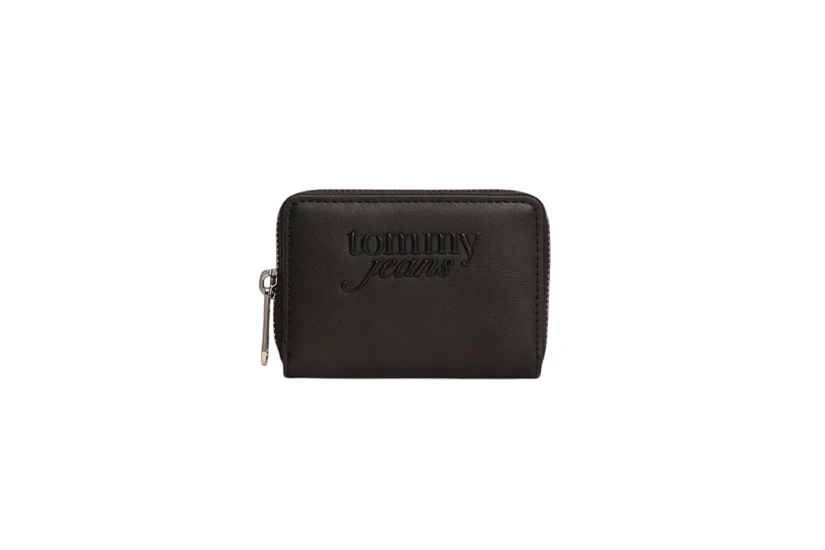 Tommy Jeans Essential Logo Zip-Around Γυναικείο Πορτοφόλι Μαύρο