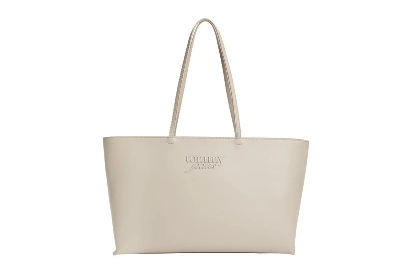 Tommy Jeans Must Γυναικεία Τσάντα Tote Μπεζ