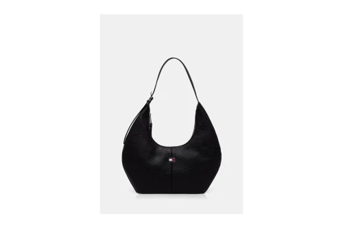 Tommy Jeans Flag Plaque Slouch Hobo Τσάντα Ώμου - Χειρός 3.3L (AW0AW18776 BDS)