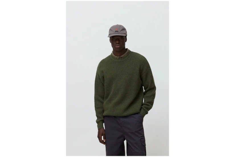 Blue Banana Waffle Knitted Πουλόβερ Ανδρικό (AW26MG029WFEGR06)