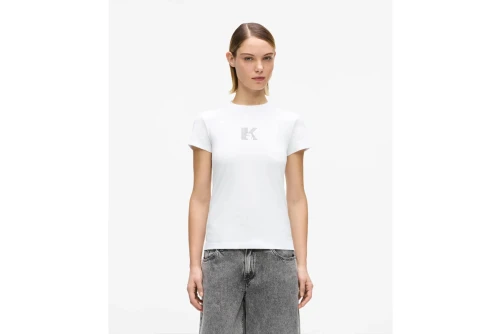 Karl Lagerfeld Slim K Logo T-Shirt Γυναικείο (B2W17064 100)