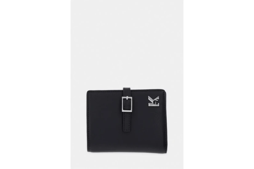 Karl Lagerfeld K Logo Bifold Πορτοφόλι Μαύρο, Ασημί