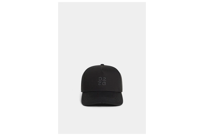Dsquared2 D2 Upside Down Unisex Baseball Καπέλο Strapback Μαύρο