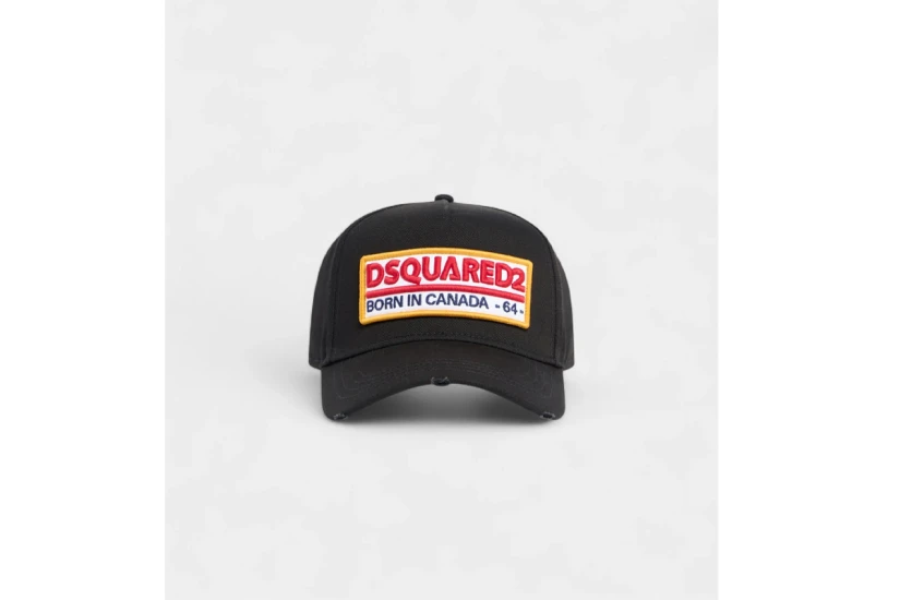 Dsquared2 Logo Patch Unisex Baseball Καπέλο Strapback Μαύρο