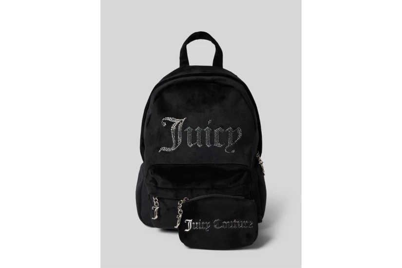 Juicy Couture Kimberly Τσάντα Πλάτης Μαύρη, Ασημί