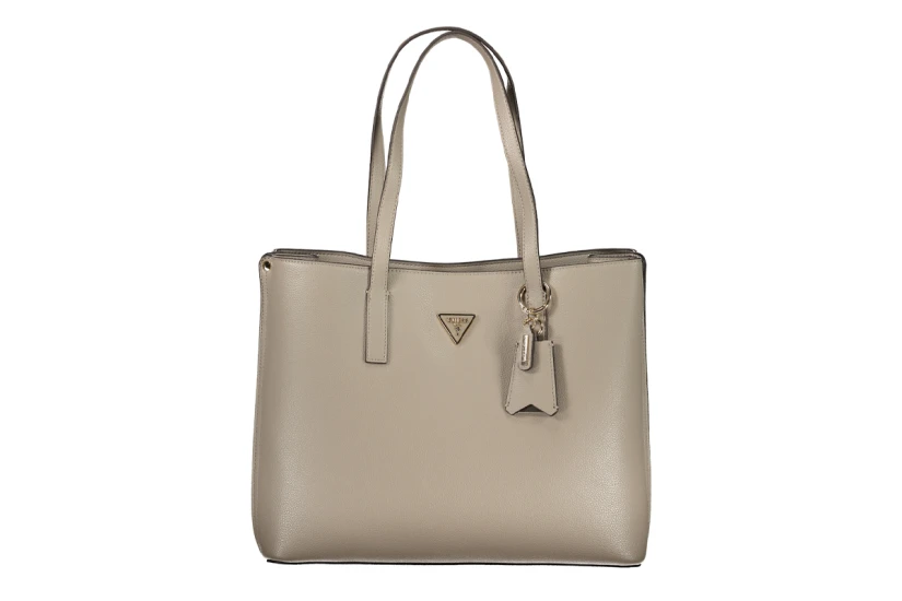 Guess Meridian Triangle Logo Γυναικεία Τσάντα Tote Γκρι