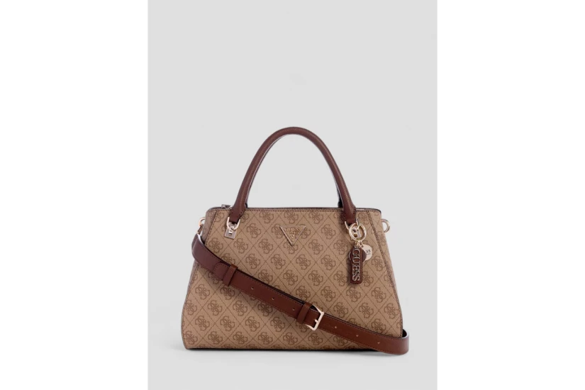 Guess Noelle II 4G Logo Γυναικεία Τσάντα Ώμου - Χειρός Καφέ