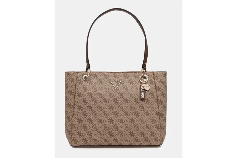 Guess Noelle II 4G Logo Γυναικεία Τσάντα Tote Καφέ