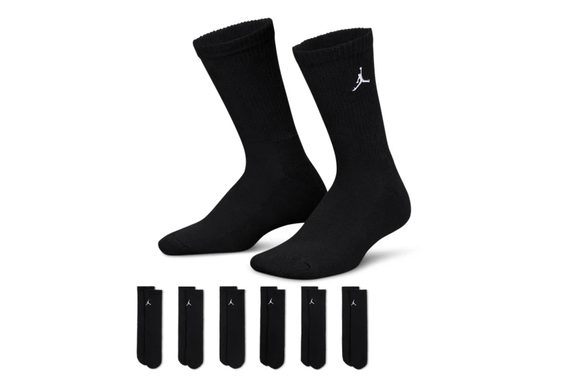 Jordan Cushioned Ψηλές Kάλτσες Μαύρες 6 Ζευγάρια