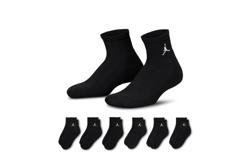 Jordan Cushioned Κοντές Κάλτσες Μαύρες 6 Ζευγάρια