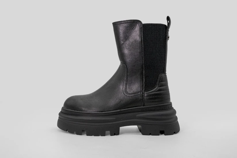 Buffalo Dione Chelsea Mid Μποτάκια Μαύρα