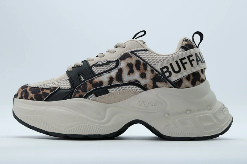Buffalo Para Sneakers Μπεζ, Μαύρα, Καφέ